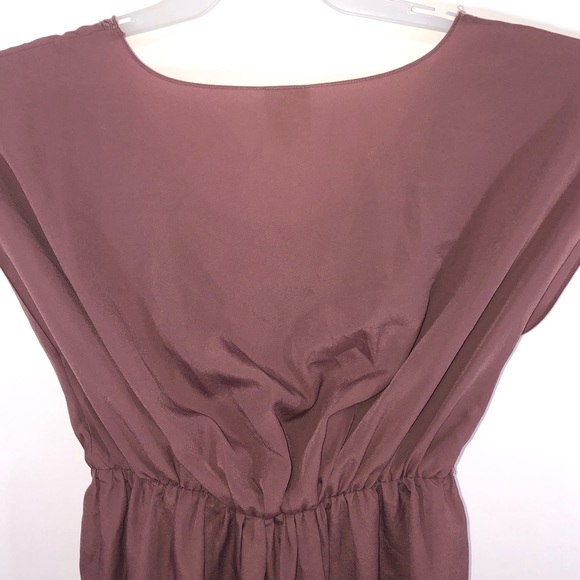 VASIA Anthropologie Mauve Peasant Mini Dress Embroidered Women’s Size M - Picture 8 of 9